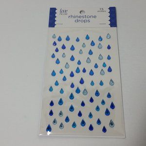 Rhinestone Stickers Shades of Blue Rain Drops (2)